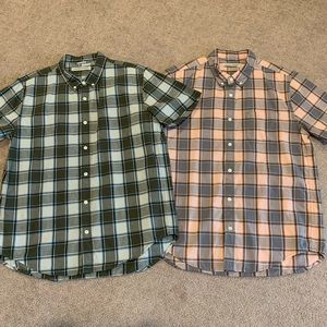 2 Outerknown S.E.A. Short Sleeve Button Down Shirts Medium